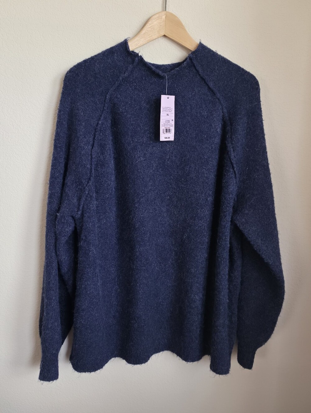 wild fable Navy Blue Fuzzy Mockneck Sweater NWT XL